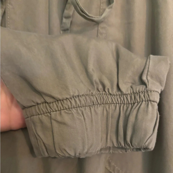 Japna Womens Army Green Multi pocket Drawstring Elastic Waist Joggers Sz Medium - Picture 10 of 13